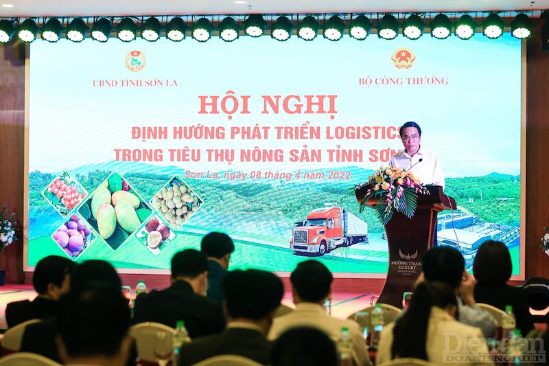 Hội nghị “Định hướng phát triển logistics trong tiêu thụ nông sản tỉnh Sơn La ngày 8/4.