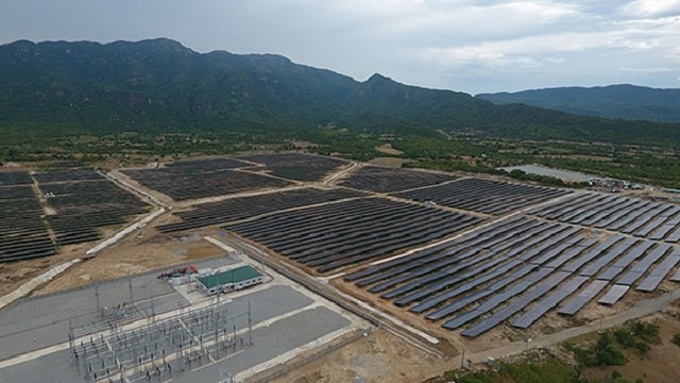 Nhà máy điện mặt trời Nhị Hà của Bitexco ở miền Trung tỉnh Ninh Thuận. Ảnh: Bitexco.