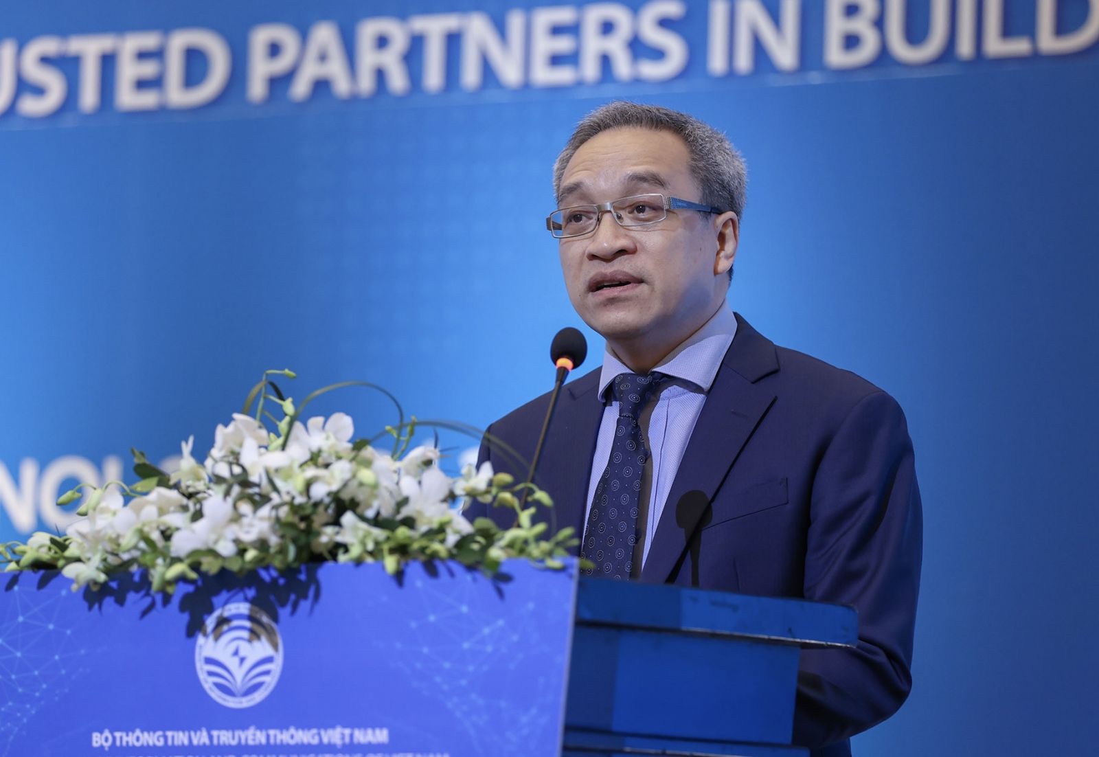 Ông Phan Tâm - Thứ trưởng Bộ Thông tin và Truyền thông phát biểu khai mạc hội nghị 