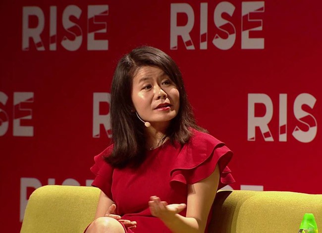 Miranda Qu tại sự kiện Rise diễn ra tại Trung Quốc năm 2016. Ảnh: Rise Conf.