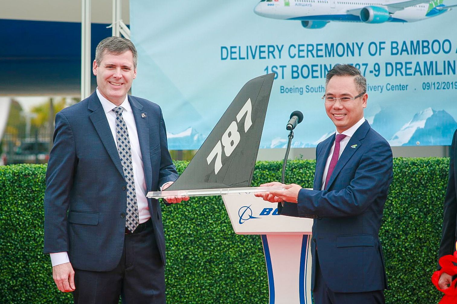 Bamboo Airways chính thức tiếp nhận chiếc máy bay thân rộng Boeing 787-9 Dreamliner đầu tiên