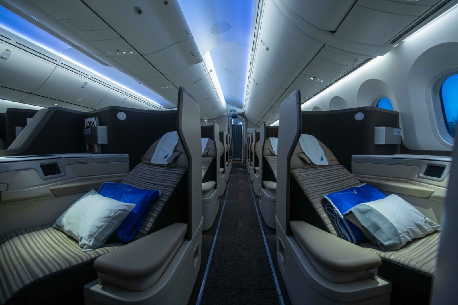 Khoang thương gia sang trọng, hiện đại trong chiếc Boeing 787-9 Dreamliner vừa tiếp nhận của Bamboo Airways