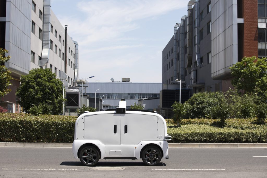 A Neolix autonomous vehicle. MUST CREDIT: Bloomberg photo by Giulia Marchi