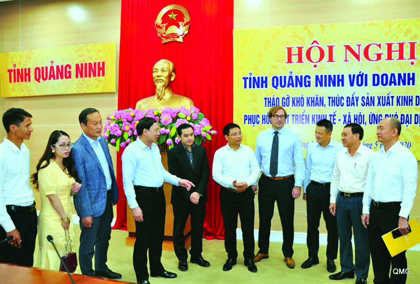 p/Lãnh đạo Quảng Ninh trao đổi với các doanh nghiệp trên địa bàn tỉnh