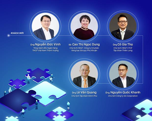 Dàn diễn giả tham dự sự kiện là các lãnh đạo tập đoàn trong top 500 doanh nghiệp lớn nhất Việt Nam