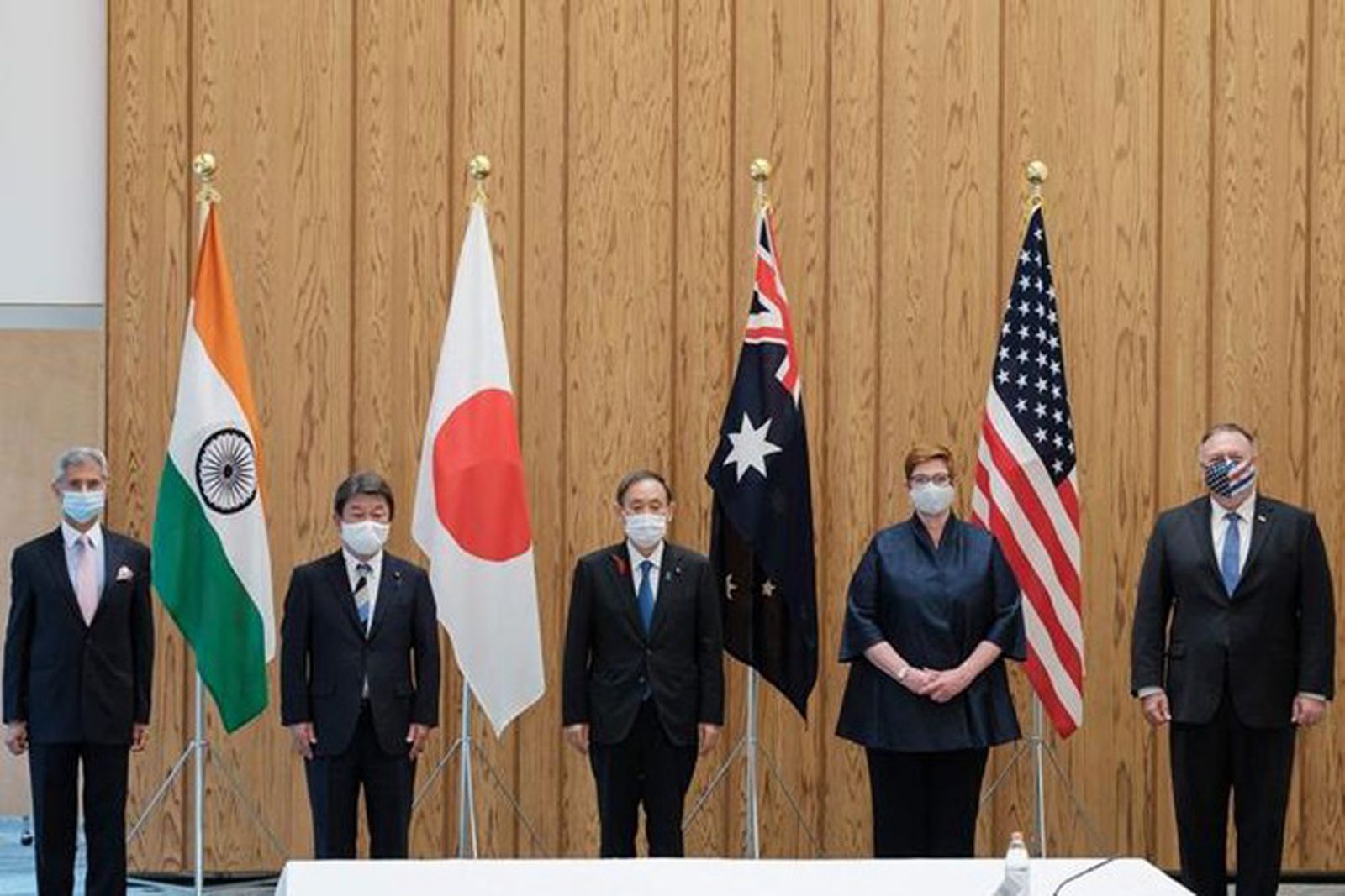  Ngoại trưởng của Bộ tứ kim cương (Mỹ, Nhật, Ấn Độ và Australia) vừa nhóm họp tại Nhật Bản. Ảnh: WSJ