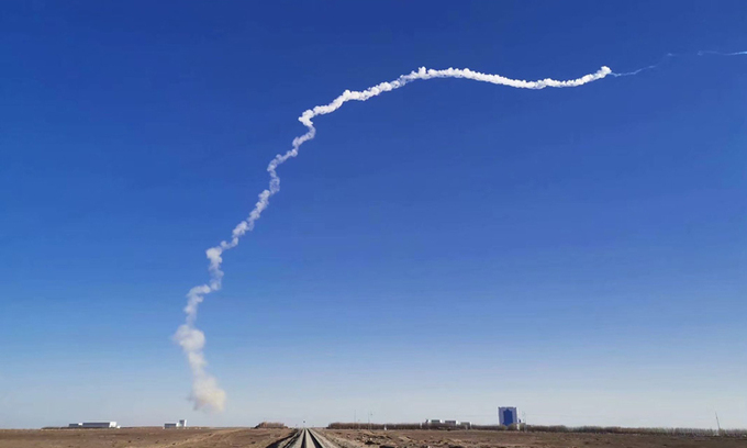Tên lửa Hyperbola-1 thất bại khi bay lên quỹ đạo. Ảnh: Aerospace.