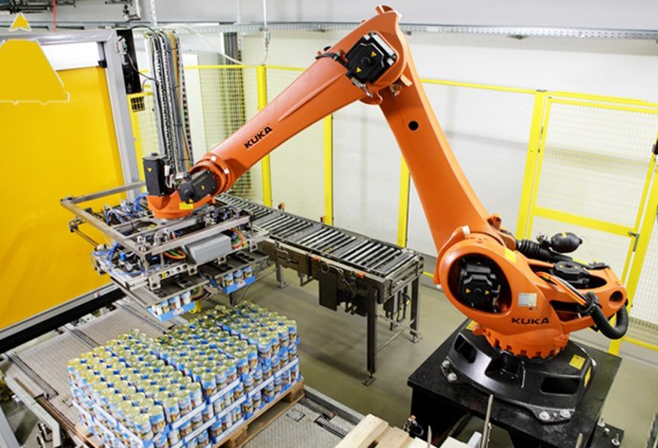 p/Cánh tay robot ứng dụng cho nhà máy thông minh giúp bốc dỡ hàng hóa của Công ty CP CNC Việt Nam