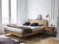 Giường đôi Portobello gỗ tự nhiên 1m2 -cozino - Vàng - 120x200cm