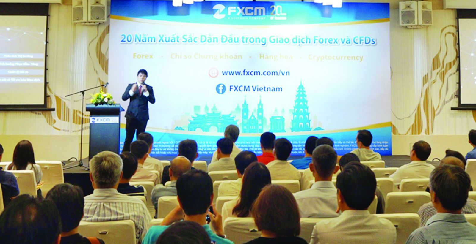 p/Ngân hàng Nhà nước Việt Nam cũng đã khẳng định chưa cấp phép cho bất kỳ tổ chức, cá nhân nào kinh doanh hình thức sàn giao dịch vàng, ngoại hối. Ảnh: Sàn forex FXCM công khai tổ chức kêu gọi nhà đầu tư tham gia giao dịch.