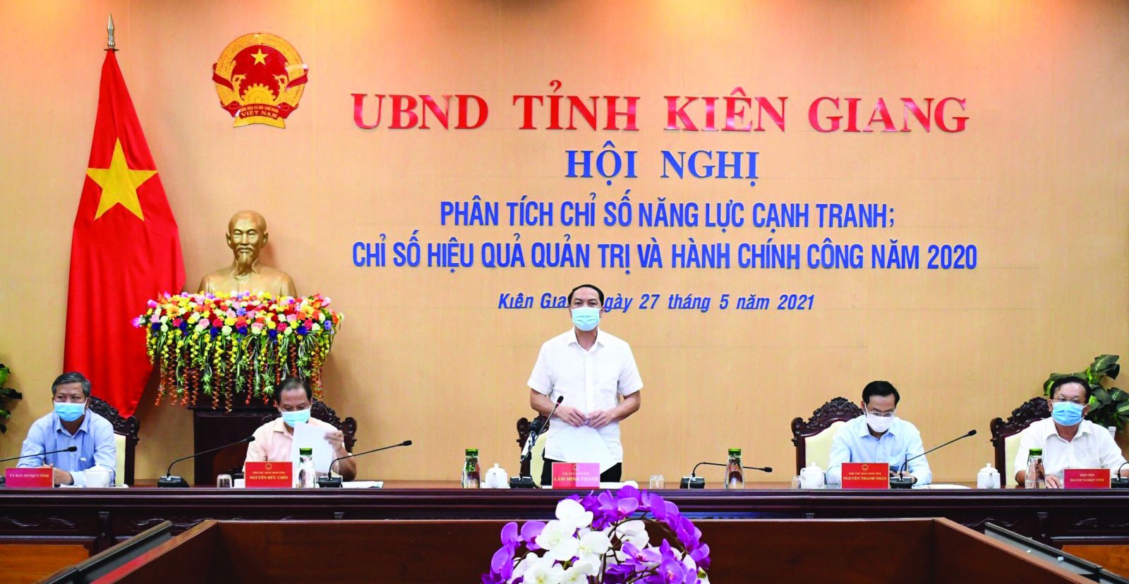  Ông Lâm Minh Thành, Chủ tịch UBND tỉnh Kiên Giang phát biểu chỉ đạo tại Hội nghị