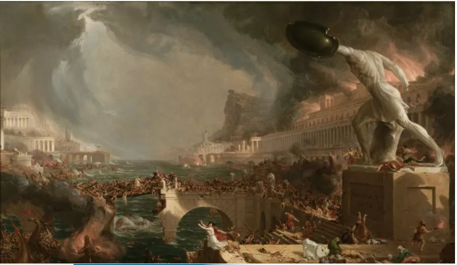 Theo giới chuyên gia, sự sụp đổ của Đế chế La Mã có thể là một phần kết quả của thập kỷ đói kém và dịch bệnh khởi phát năm 536. Ảnh: New York Historical Society