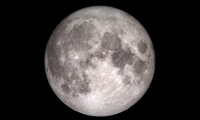Hình ảnh Mặt Trăng nhìn từ Trái Đất, theo dữ liệu của Tàu Quỹ đạo Trinh sát Mặt Trăng (NASA). Ảnh: NASA/GSFC/Đại học Bang Arizona