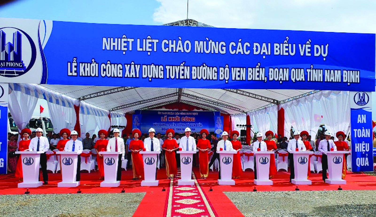  Dự án xây dựng tuyến đường bộ ven biển, đoạn qua tỉnh Nam Định có tổng chiều dài 65,58 km do Ban làm chủ đầu tư đã được khởi công và đẩy nhanh tiến độ thi công.