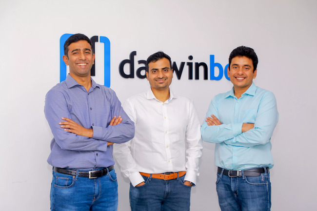 Chaitanya Peddi, Jayant Paleti và Rohit Chennamaneni (lr) đồng sáng lập Darwinbox vào cuối năm 2015. Image Credits: Darwinbox
