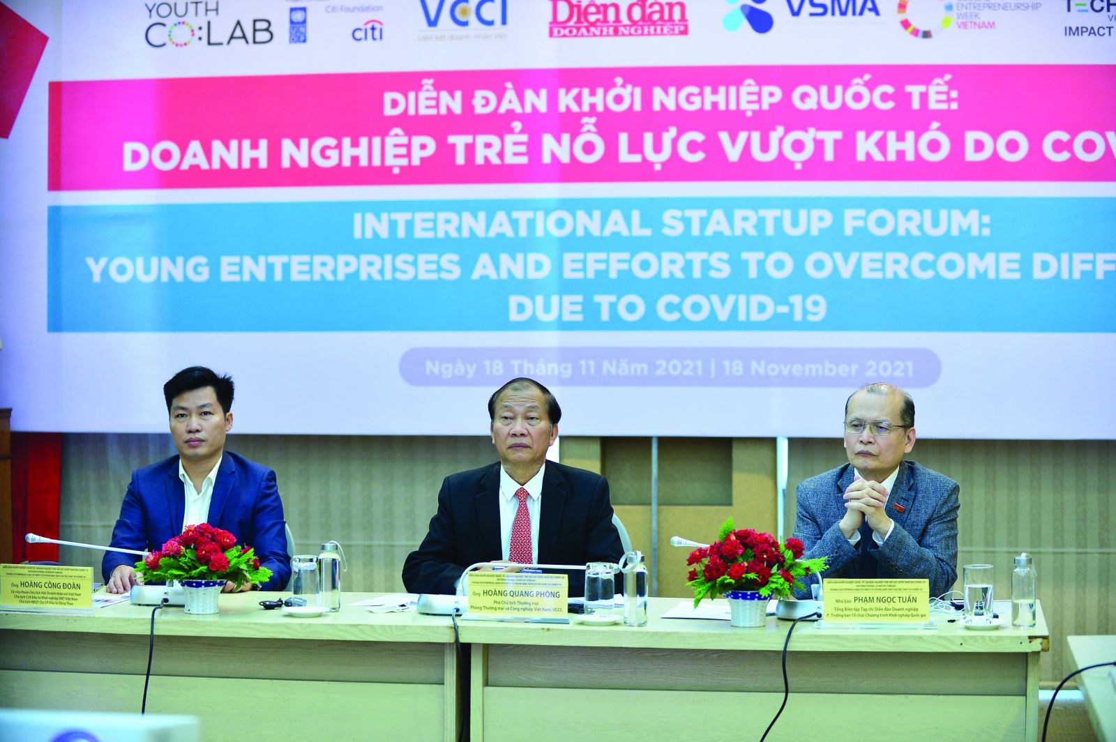 Lãnh đạo Phòng Thương mại VCCI tham gia diễn đàn Khởi nghiệp Quốc tế (tháng 11/2021)- Đầu cầu Hà Nội