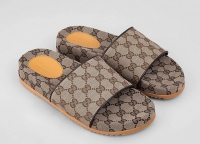 Dép Gucci GG Canvas Slide Sandal Màu Nâu