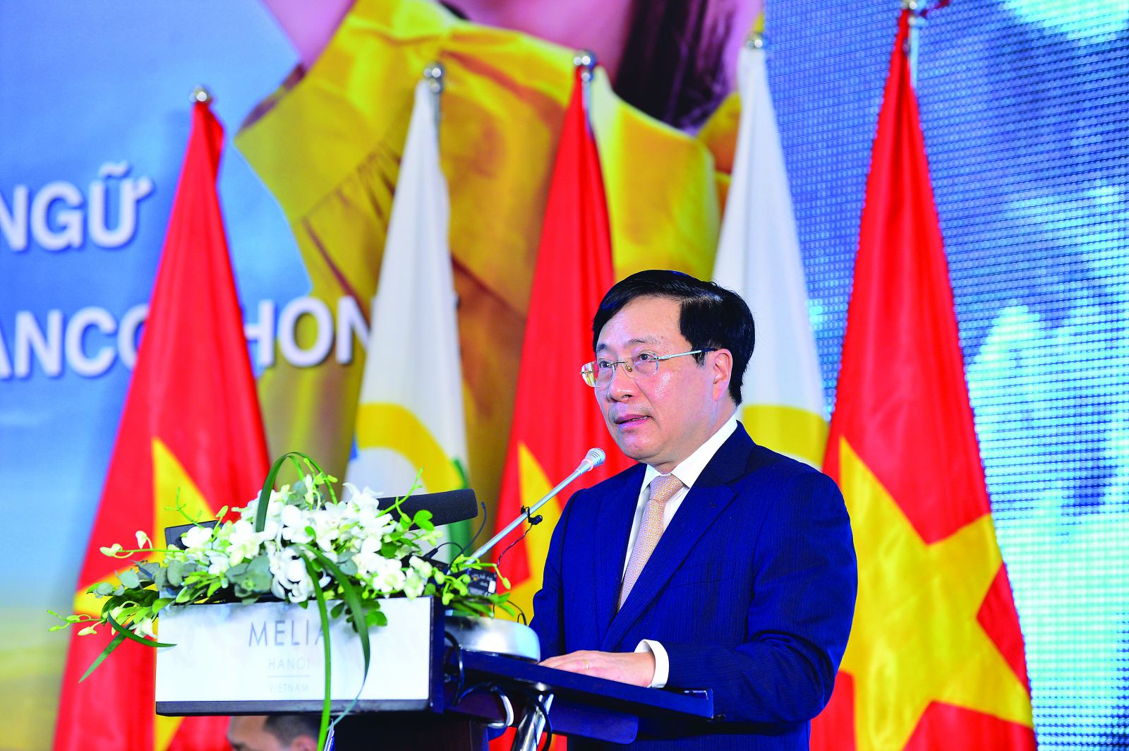  Phó Thủ tướng thường trực Chính phủ Phạm Bình Minh phát biểup/tại Diễn đàn Kinh tế cấp cao Việt Nam – Pháp Ngữ.