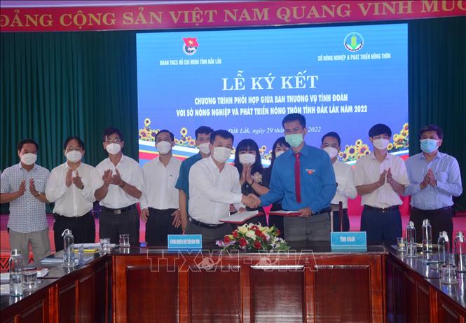 Sở Nông nghiệp và Phát triển nông thôn tỉnh Đắk Lắk ký kết Chương trình phối hợp với Tỉnh đoàn Đắk Lắk. 