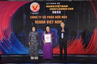 VEDAN Việt Nam tiếp tục được vinh danh “Hàng Việt Nam chất lượng cao” năm 2022