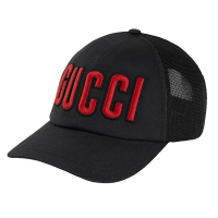 Mũ Gucci Logo Patch Cap Màu Đen Đỏ