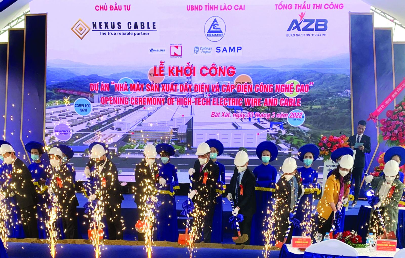  Tại thôn Tân Hồng xã Bản Qua huyện Bát Xát tỉnh Lào Cai đã diễn ra Lễ khởi công dự án Nhà máy sản xuất dây điện và cáp điện công nghệ cao.