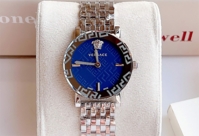 Versace Greca Glass Blue Dial Silver Ladies Watch VEU300321 - Đồng Hồ Nữ