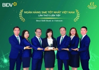 BIDV nhận cú đúp giải thưởng “Ngân hàng SME tốt nhất Việt Nam” lần thứ 5 liên tiếp