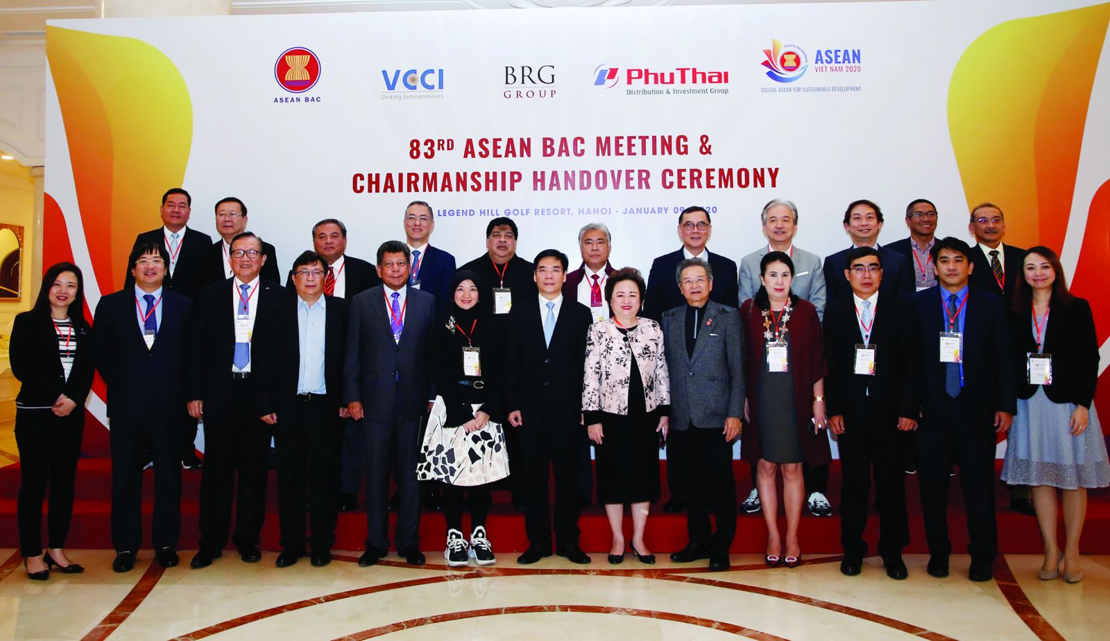  Đại biểu ASEAN BAC dự lễ chuyển giao chức Chủ tịch ASEAN BAC từ Thái Lan sang Việt Nam ngày 14/1/2020