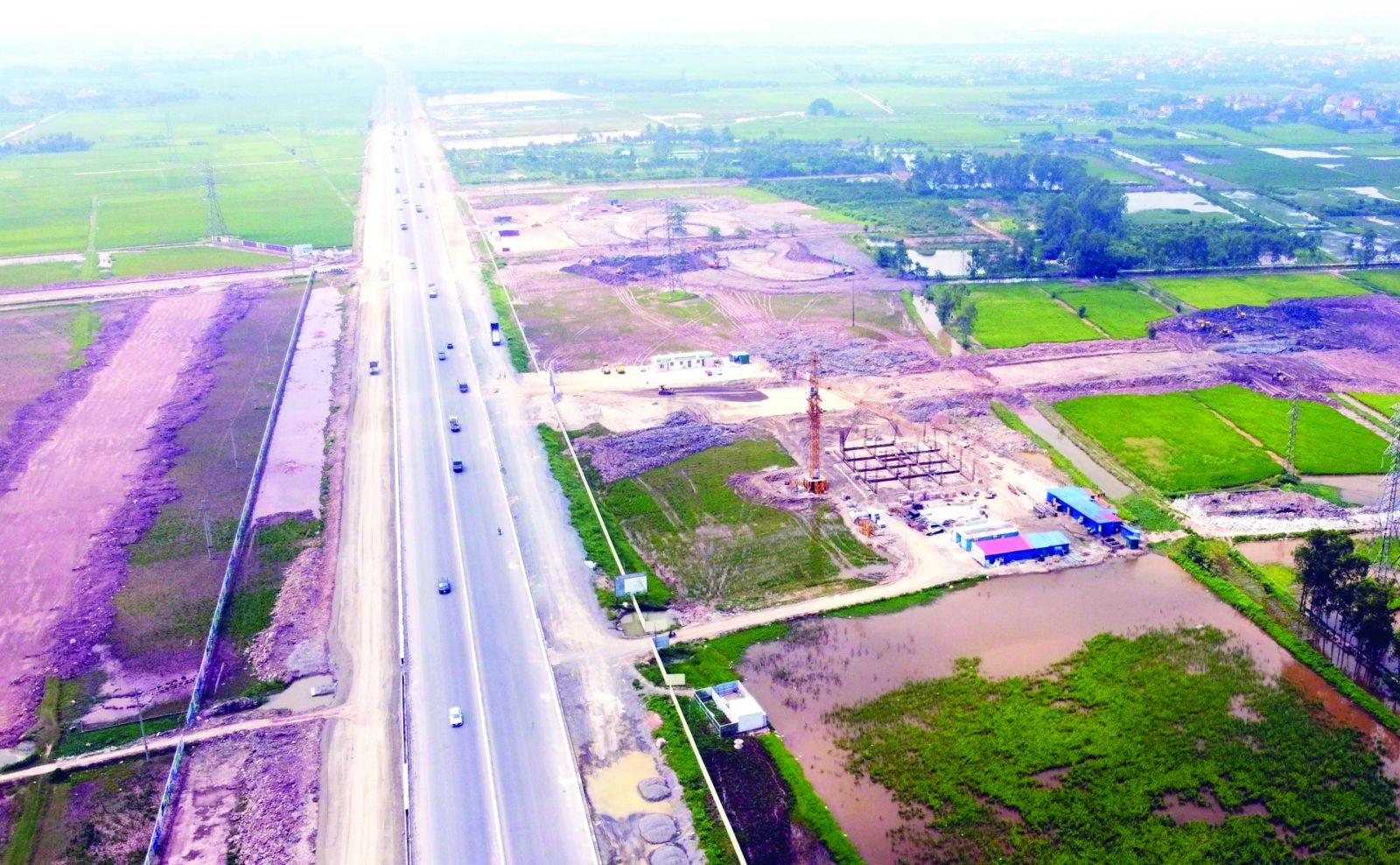  Nhiều khu-cụm công nghiệp được giải phóng mặt bằng dọc tuyến đường nối 2 cao tốc qua địa bàn tỉnh Hưng Yên