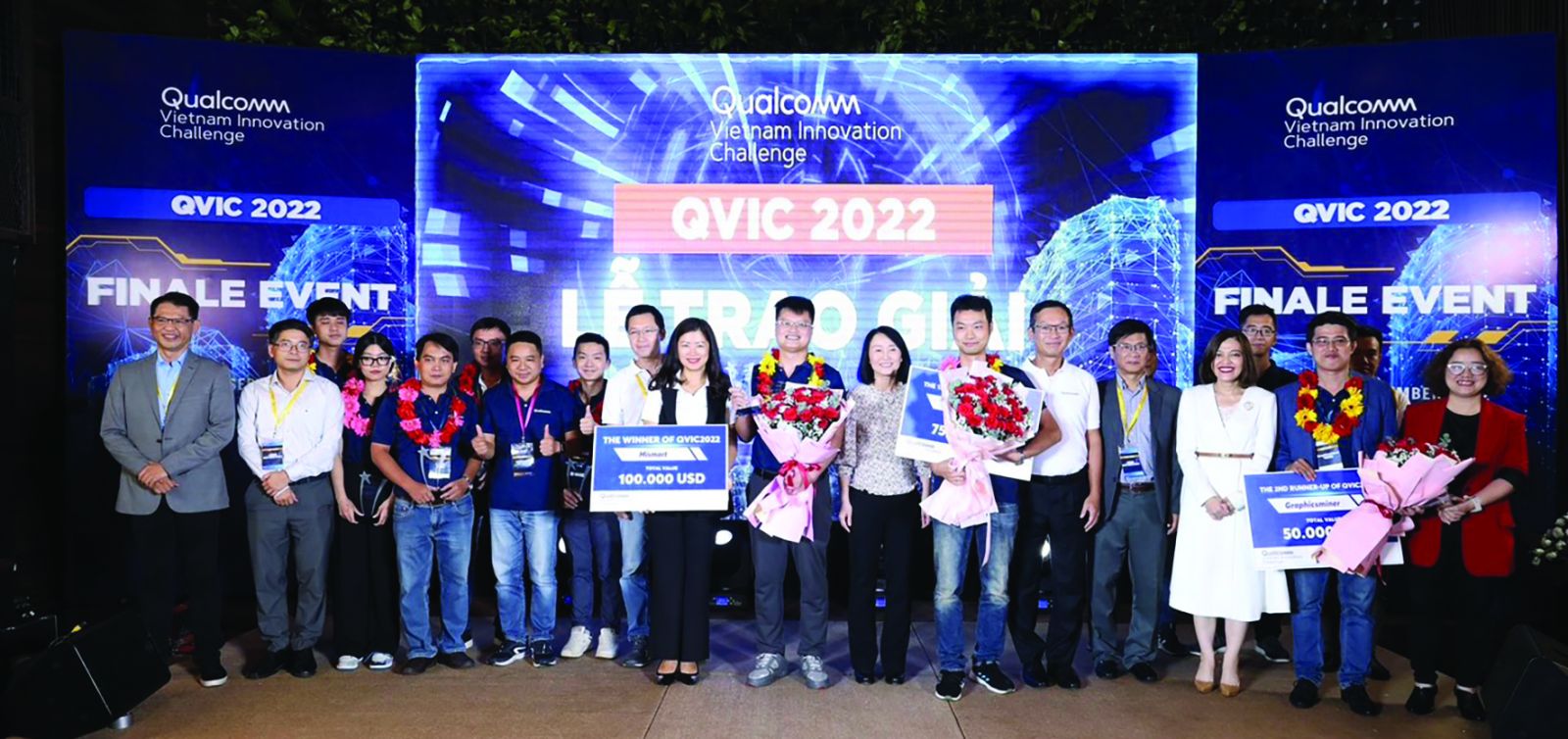 Qualcomm Technologies Inc. công bố Top 3 công ty chiến thắng chung kết mùa giải thứ hai cuộc thi thử thách đổi mới sáng tạo Qualcomm Việt Nam (QVIC) 2022