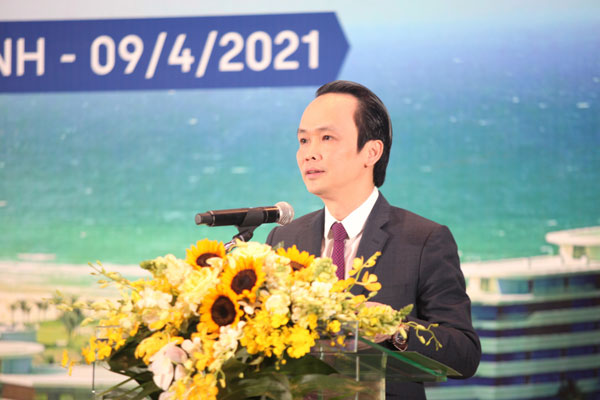Ảnh 4: Ông Trịnh Văn Quyết - Chủ tịch HĐQT Tập đoàn FLC kiêm Chủ tịch HĐQT Bamboo Airway phát biểu tại sự kiện