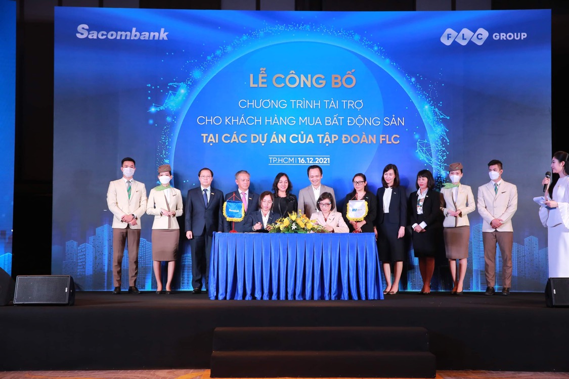 Lễ Ký kết hợp tác giữa Sacombank và FLC nhằm đáp ứng nhu cầu về vốn của khách hàng cá nhân mua bất động sản tại dự án FLC Quảng Bình