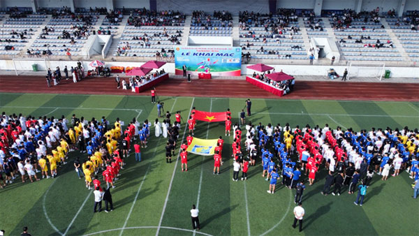 Lễ khai mạc giải bóng đá học sinh THPT Hà Nội - An ninh Thủ đô lần thứ XXI - 2022 Cúp Number 1 Active sáng ngày 27/11
