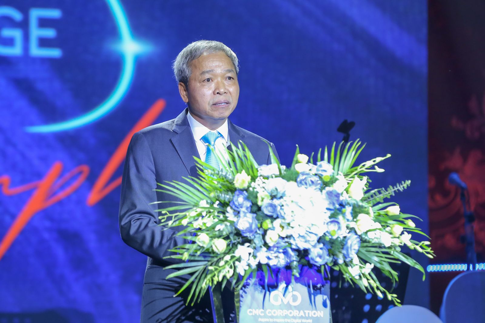 Ông Nguyễn Trung Chính, Chủ tịch HĐQT/Chủ tịch Điều hành Tập đoàn Công nghệ CMC phát biểu tại Lễ kỉ niệm CMC30 