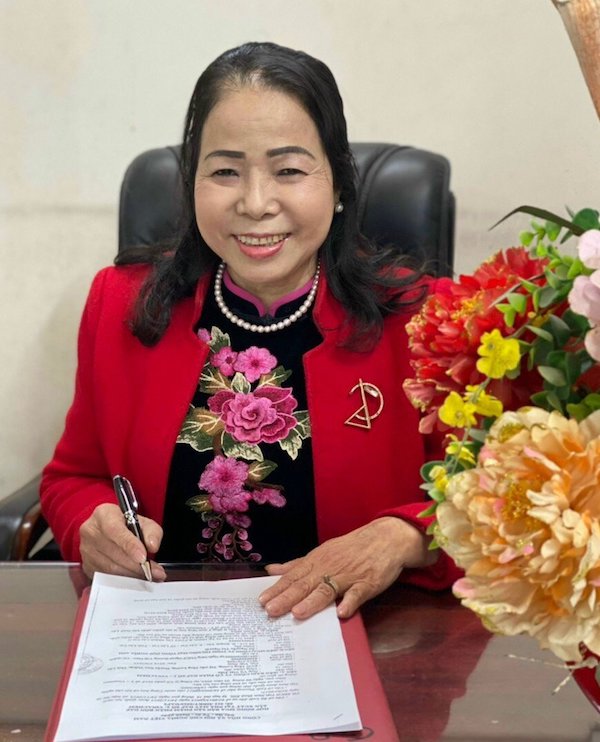 Bà Nguyễn Thị Nguyệt - Giám đốc công ty TNHH Thương mại Tổng hợp Nghĩa Anh.