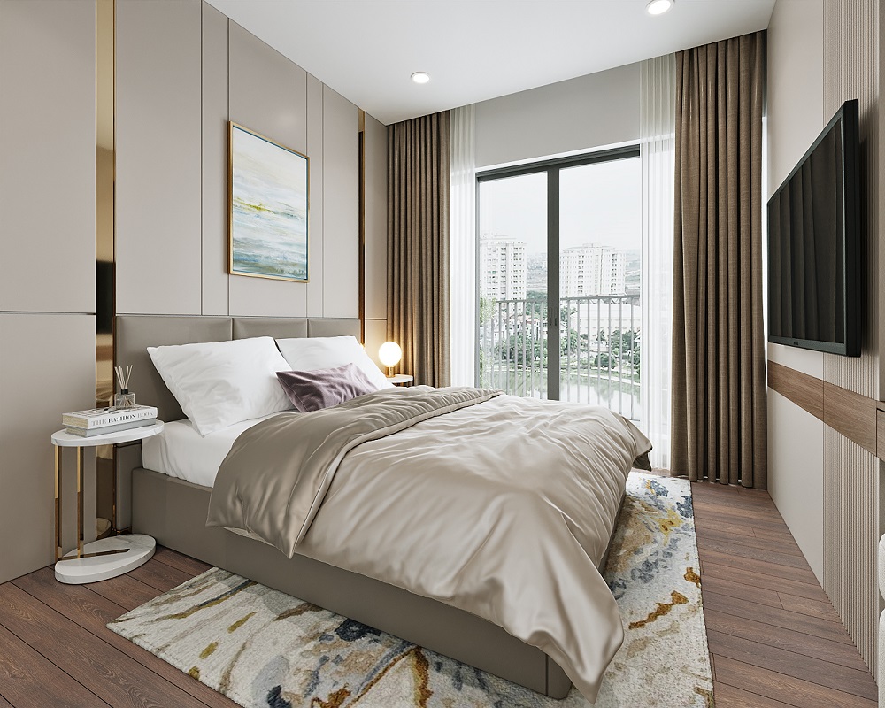 Các căn hộ mới mở bán tại khu vực quận Long Biên đều được thiết kế theo xu hướng xanh với diện tích lớn, ban công với vách kính chạm sàn cùng nội thất hiện đại.