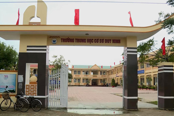 Trường THCS Duy Ninh, nơi xảy ra sự việc - Ảnh: QUỐC NAM