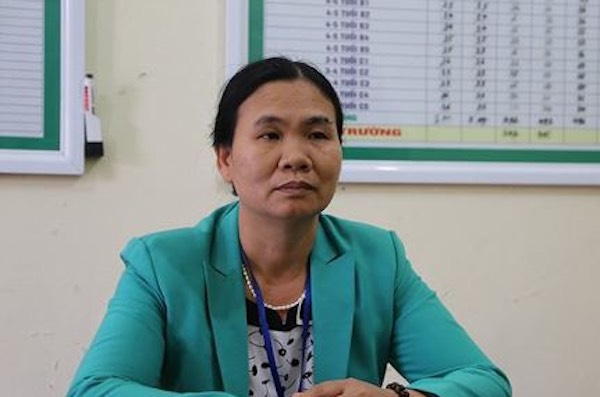 bà Nguyễn Thị Mây, Phó hiệu trưởng trường Mầm non Thanh Khương, Thuận Thành Bắc Ninh.