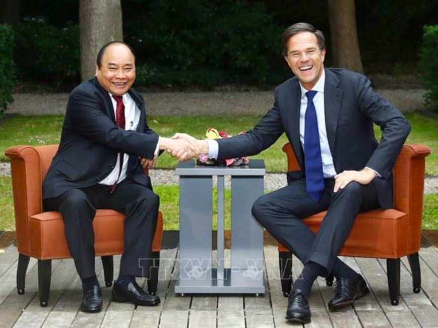 Thủ tướng Nguyễn Xuân Phúc hội đàm với Thủ tướng Mark Rutte trong chuyến thăm chính thức Vương quốc Hà Lan, chiều 10/7/2017.