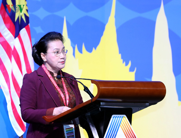 Chủ tịch Quốc hội Nguyễn Thị Kim Ngân phát biểu tại Phiên họp toàn thể thứ nhất trong khuôn khổ AIPA 40
