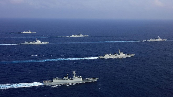 Hải quân Trung Quốc gần đây có nhiều động thái gây căng thẳng tại Biển Đông. Ảnh: CHINAMIL