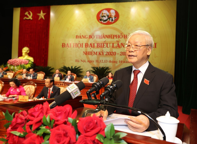 Tổng Bí thư, Chủ tịch nước Nguyễn Phú Trọng phát biểu chỉ đạo Đại hội. Ảnh: TTXVN