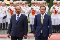 Thủ tướng Nguyễn Xuân Phúc đón, hội đàm với Thủ tướng Nhật Bản