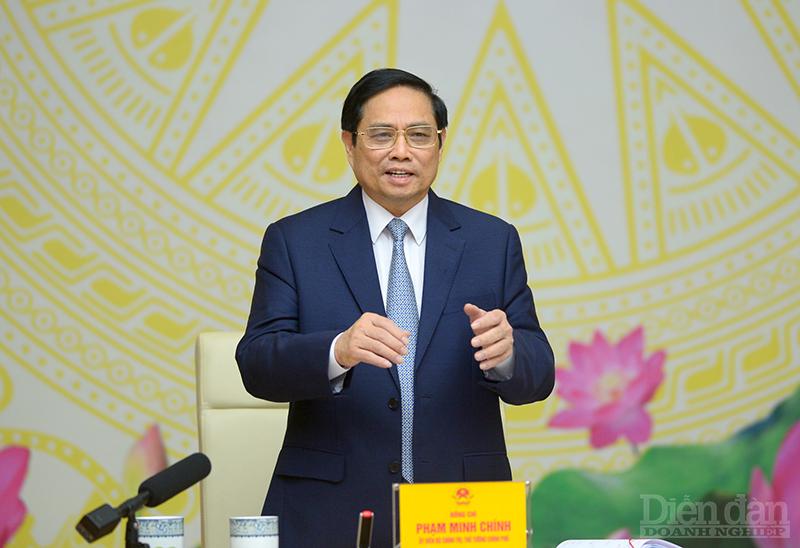 Thủ tướng Chính phủ Phạm Minh Chính phát biểu tại cuộc gặp mặt.