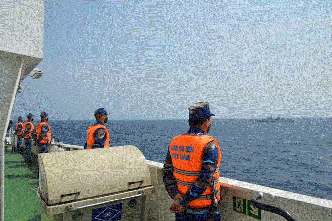 Kiểm tra liên hợp nghề cá Việt Nam - Trung Quốc lần thứ nhất năm 2020 ,từ 21 - 23/4, trên vùng biển Vịnh Bắc bộ - Ảnh minh họa: Cảnh sát biển Việt Nam