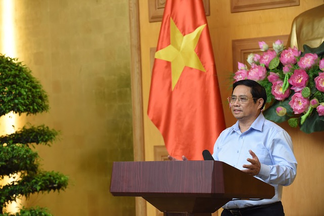 Thủ tướng Phạm Minh Chính đánh giá cao các ý kiến tâm huyết, trách nhiệm, sát thực tế tại cuộc họp quan trọng và hiệu quả này - Ảnh: VGP/Nhật Bắc