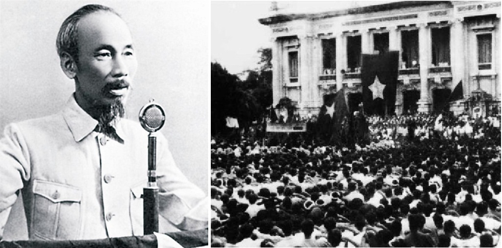Ngày 2/9/1945, tại Quảng trường Ba Đình, Thủ đô Hà Nội, Chủ tịch Hồ Chí Minh đọc bản Tuyên ngôn Độc lập, khai sinh nước Việt Nam Dân chủ cộng hòa (nay là nước Cộng hòa XHCN Việt Nam). Ảnh: Tư liệu