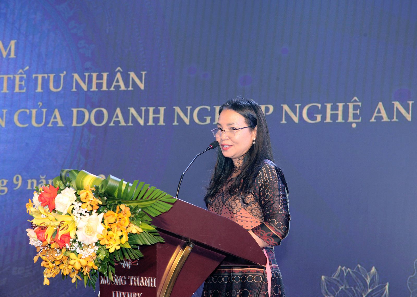 Bà Đào Thị Kim Hoa - Phó Giám đốc phụ trách Chi nhánh VCCI Nghệ An