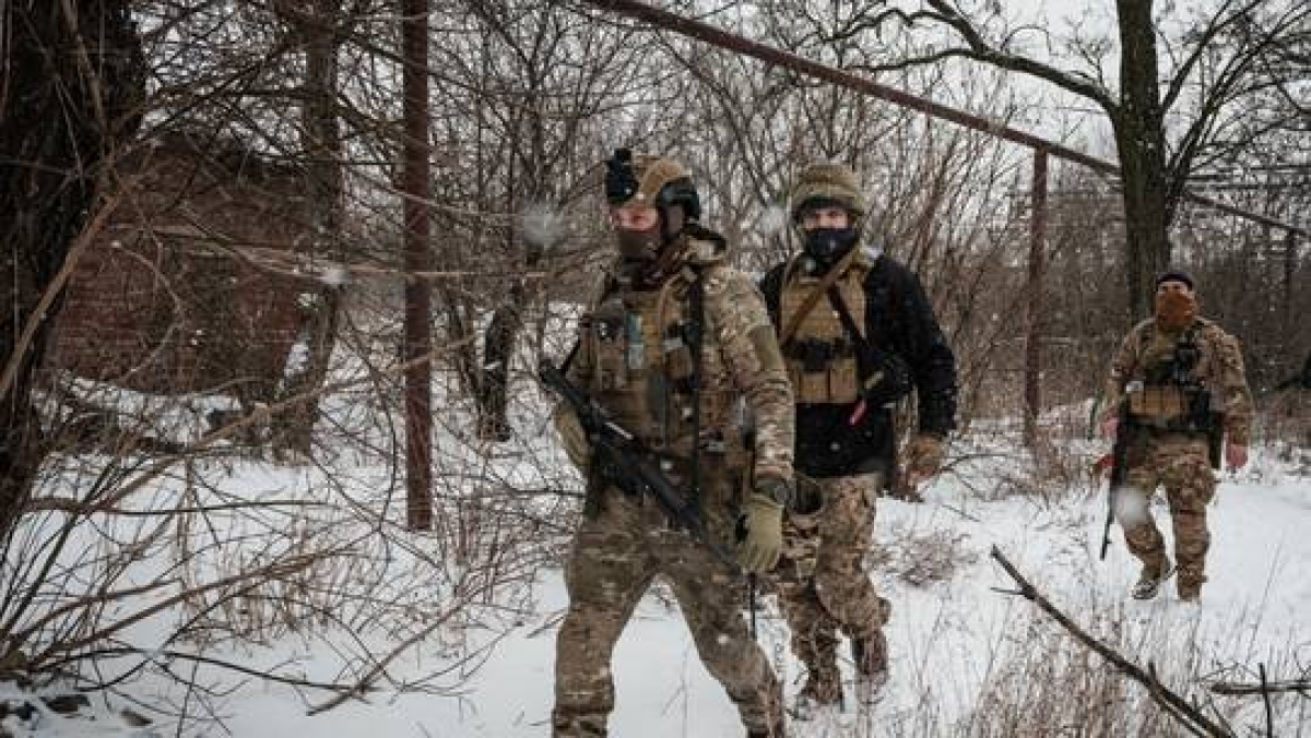 Quân đội Ukraine ở Bakhmut. Ảnh: AFP